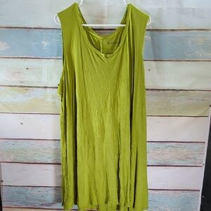 Roaman's Chartreuse Green Sleeveless Women’s Dress